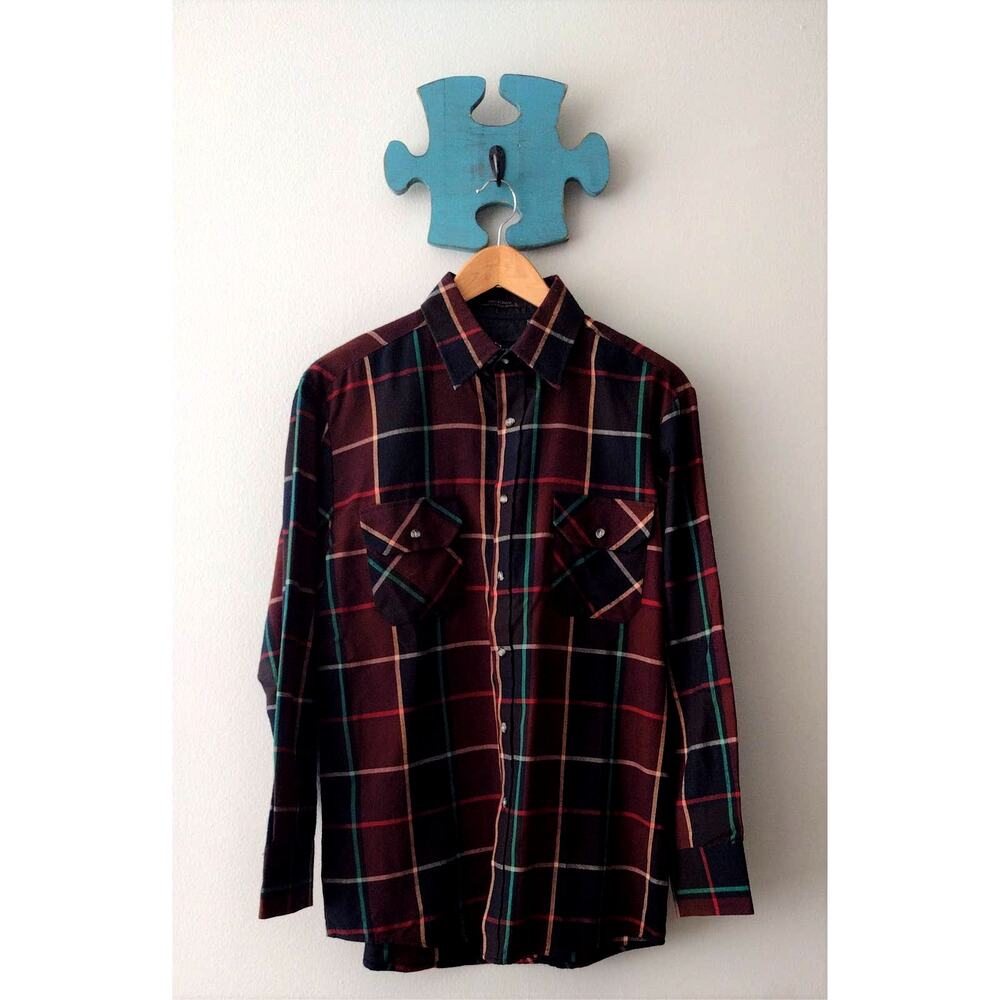 Vintage Northwest Territory men's plaid flannel shirt size Medium